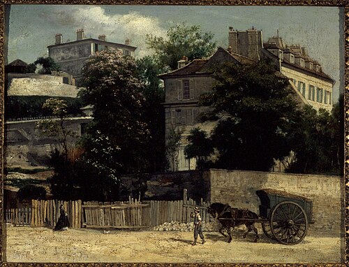 La rue d'Orchamp à Montmartre, 1864, Napoléon Joseph Bellardel