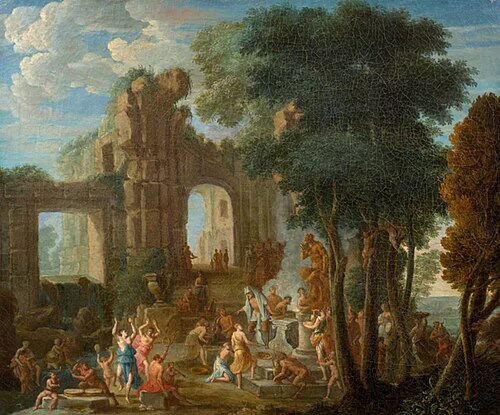 Bacchanal and sacrifice to Pan, 1750, Jean Jacques Spoede