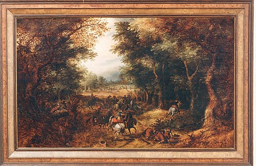 Forest scene with Robbery, 1650, Sébastien Vrancx
