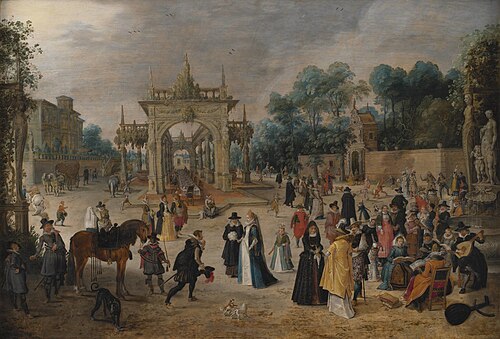 A Feast in an Italian Villa, 1620, Sébastien Vrancx