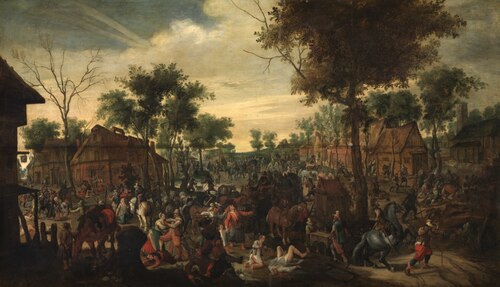 Plundering of a Hamlet, , Sébastien Vrancx