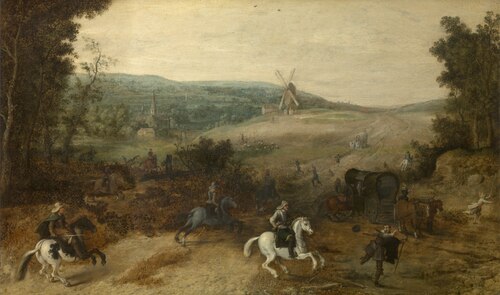 Landscape with Travellers Attacked by Robbers, , Sébastien Vrancx