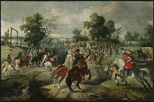 Attaque sur les voitures., 1620, Sébastien Vrancx