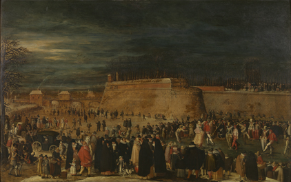 Carnaval sur les fosses d'Anvers, 1620, Sébastien Vrancx