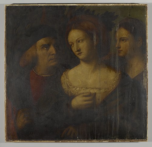 Venetian Nobleman and Two Women, 1525, Giovanni Cariani