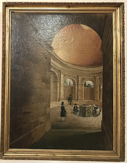 Personnage autour de la Piscine des Thermes, 1850, Sébastien Constantin