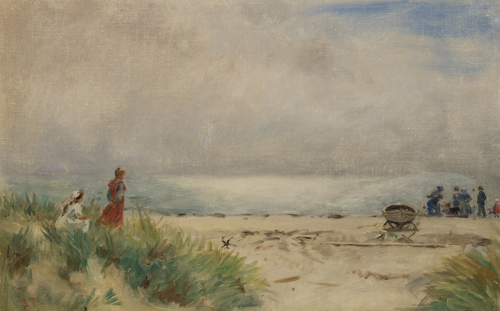 Two young women at Skagen beach., 1900, Laurits Tuxen