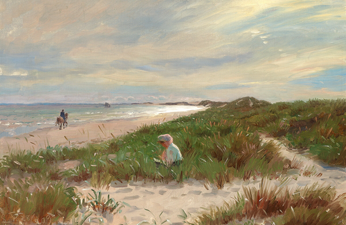 A Summer's Day at Skagen Sønderstrand, Denmark., 1909, Laurits Tuxen