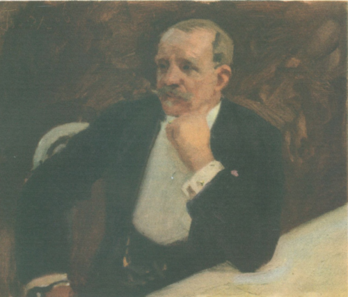 Emil Hjort skitse, 1906, Laurits Tuxen