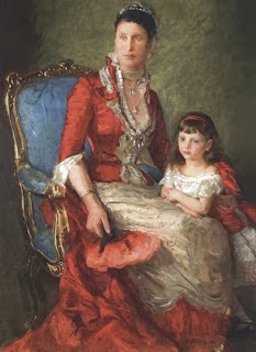 Danish Crown Princess Louise with one of her daughters, 1883, Laurits Tuxen