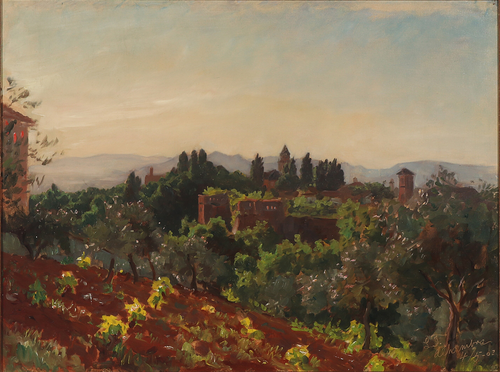 View of Alhambra, 1902, Laurits Tuxen