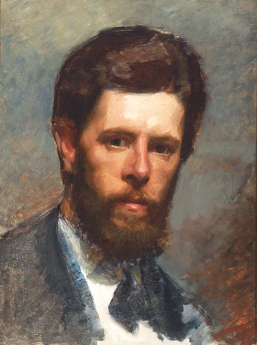 The artist's self-portrait., 1885, Laurits Tuxen