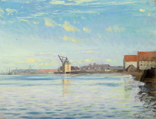 The port of Copenhagen., 1900, Laurits Tuxen