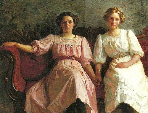 Yvonne Tuxen  und  Vibeke Krøyer, 1909, Laurits Tuxen