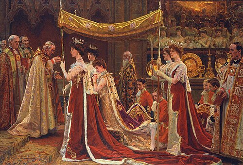 The Anointing of Queen Alexandra at the Coronation of King Edward VII, 1903, Laurits Tuxen