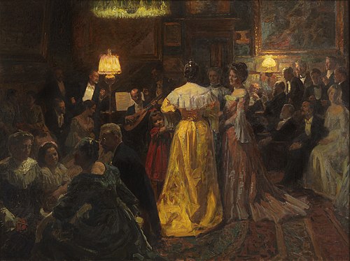 A soirée in the studio, 1905, Laurits Tuxen