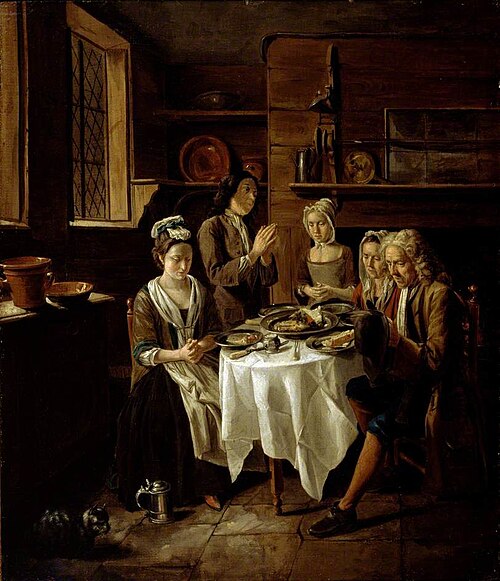 Saying Grace, 1720, Joseph Van Aken