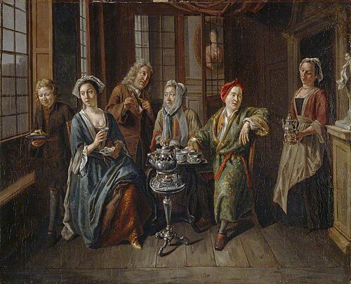 A Tea Party, 1720, Joseph Van Aken