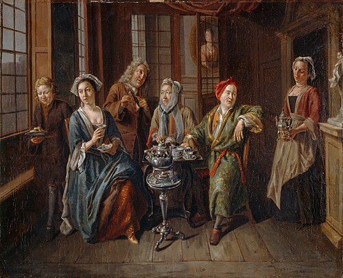 A Tea Party, 1727, Joseph Van Aken