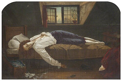 The Death of Chatterton, 1858, Henry Wallis