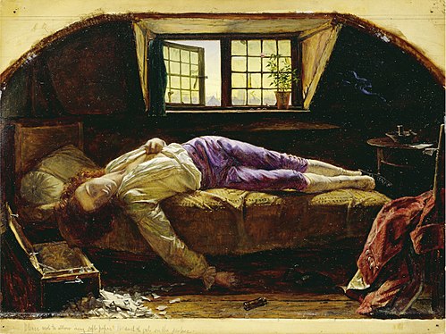 The Death of Chatterton, 1856, Henry Wallis