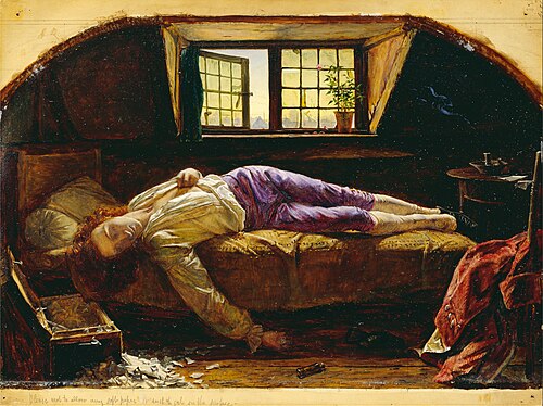 The Death of Chatterton, 1856, Henry Wallis