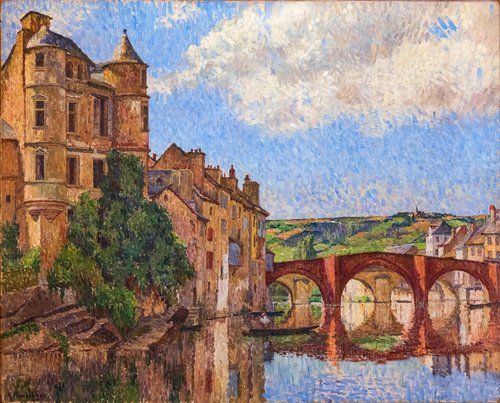 Vue d'Espalion (Aveyron), 1930, Alphonse Roubichou