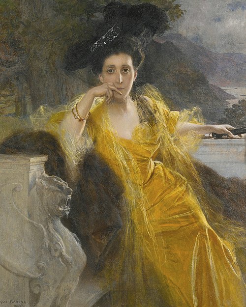 Mme Marie-Louise Fould, née Heine, 1903, François Flameng