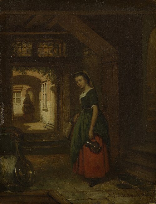 Servant girl, 1860, Jacob Maris