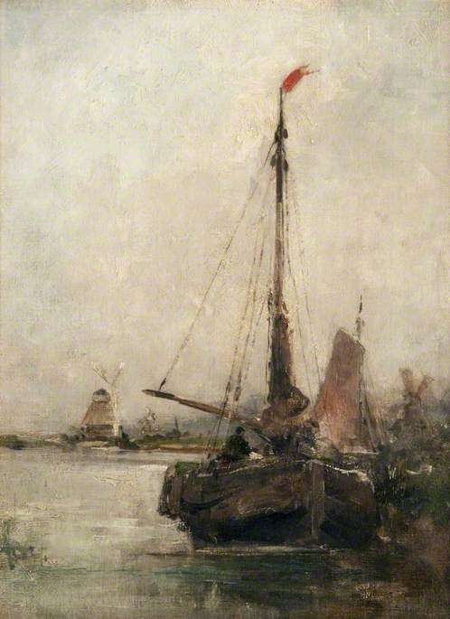 A Dutch Lugger, , Jacob Maris