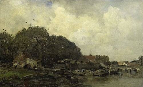View of a port, 1884, Jacob Maris