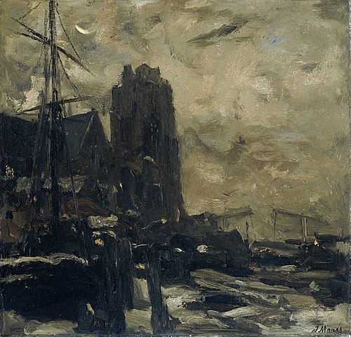 Evening at Dordrecht, 1884, Jacob Maris