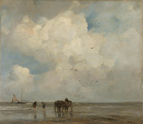 Shellfishing, 1885, Jacob Maris