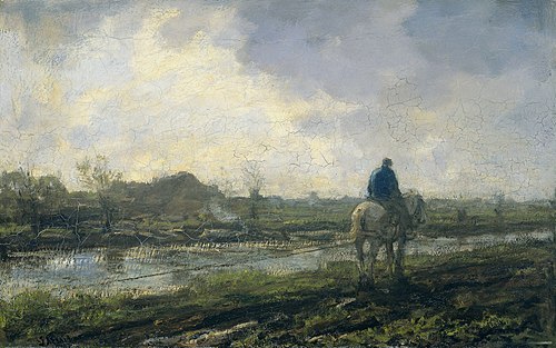 Tow path, 1894, Jacob Maris