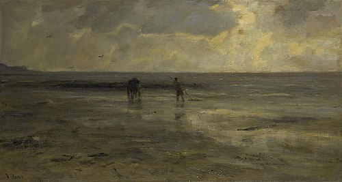 Beach at evening, 1890, Jacob Maris