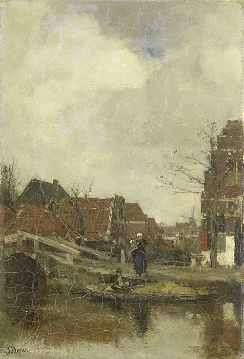 Neighborhood on the water, 1883, Jacob Maris