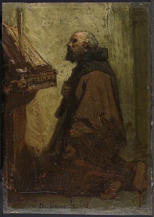 Praying Monk (Monk at his Devotions), 1864, Jacob Maris