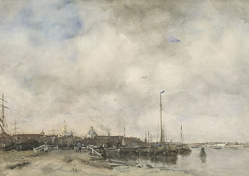 Gezicht op een stad, 1882, Jacob Maris
