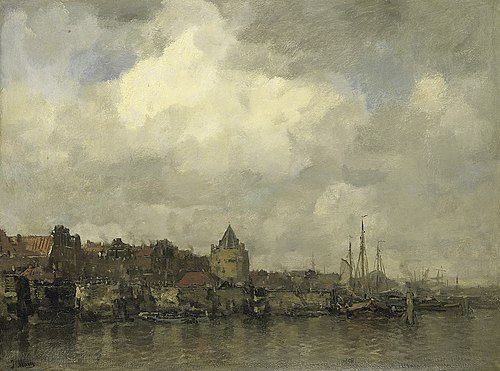 De Schreierstoren aan de Buitenkant te Amsterdam, 1876, Jacob Maris