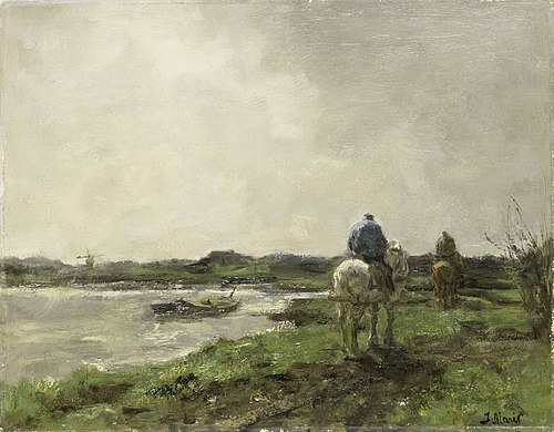 Towpath, 1896, Jacob Maris
