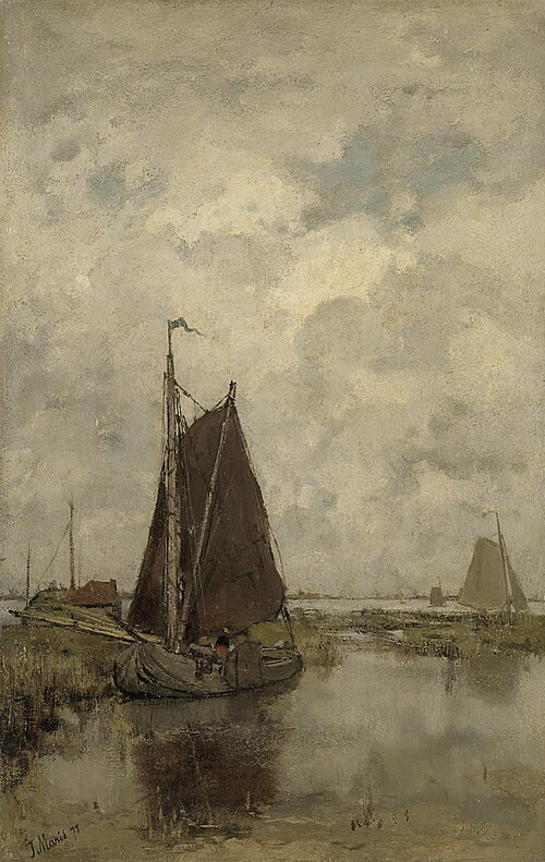Ships in Dull Weather, 1877, Jacob Maris