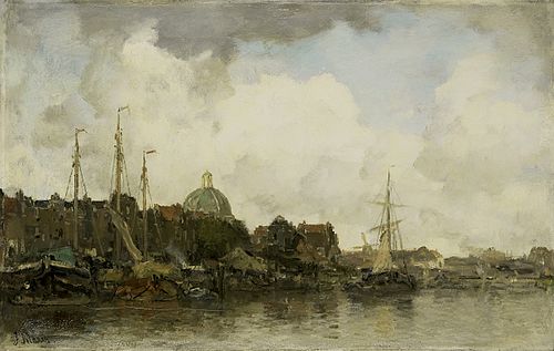 Townscape with a Domed Church, 1872, Jacob Maris