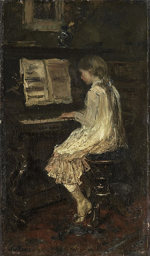 Girl at the Piano, 1879, Jacob Maris