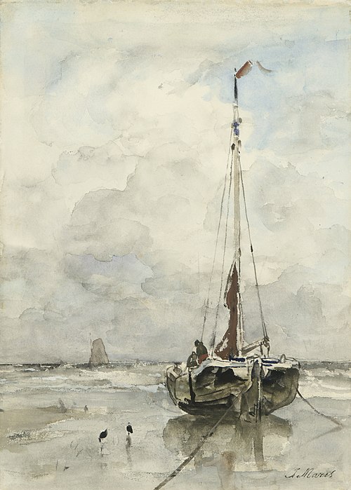Visserspink aan het strand, 1850, Jacob Maris