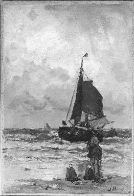 Thuiskomst van de vissersschuit, 1875, Jacob Maris