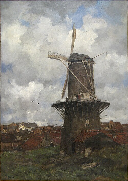 Stone windmill, 1890, Jacob Maris