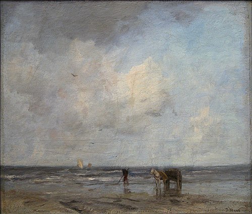 Pêche de coquillages, 1874, Jacob Maris