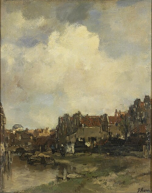 Dorpshoekje, 1887, Jacob Maris