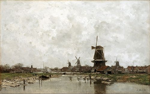 The Five Windmills, 1878, Jacob Maris