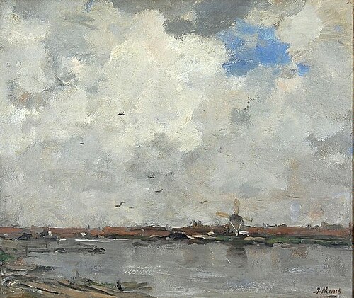 Stad aan het water, 1875, Jacob Maris